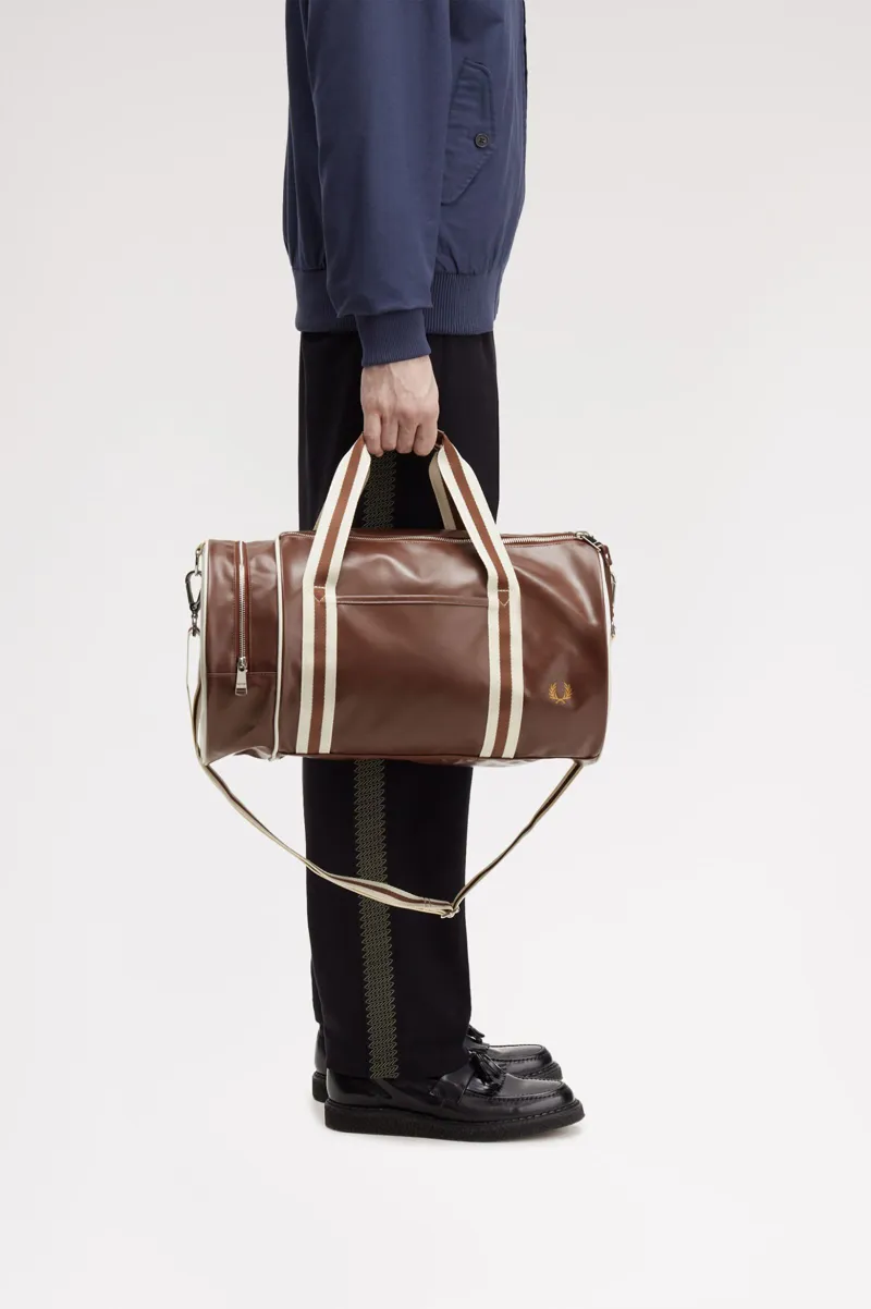 Fred Perry L7255-J89 Classic Barrel Bag Tan Ecru-7