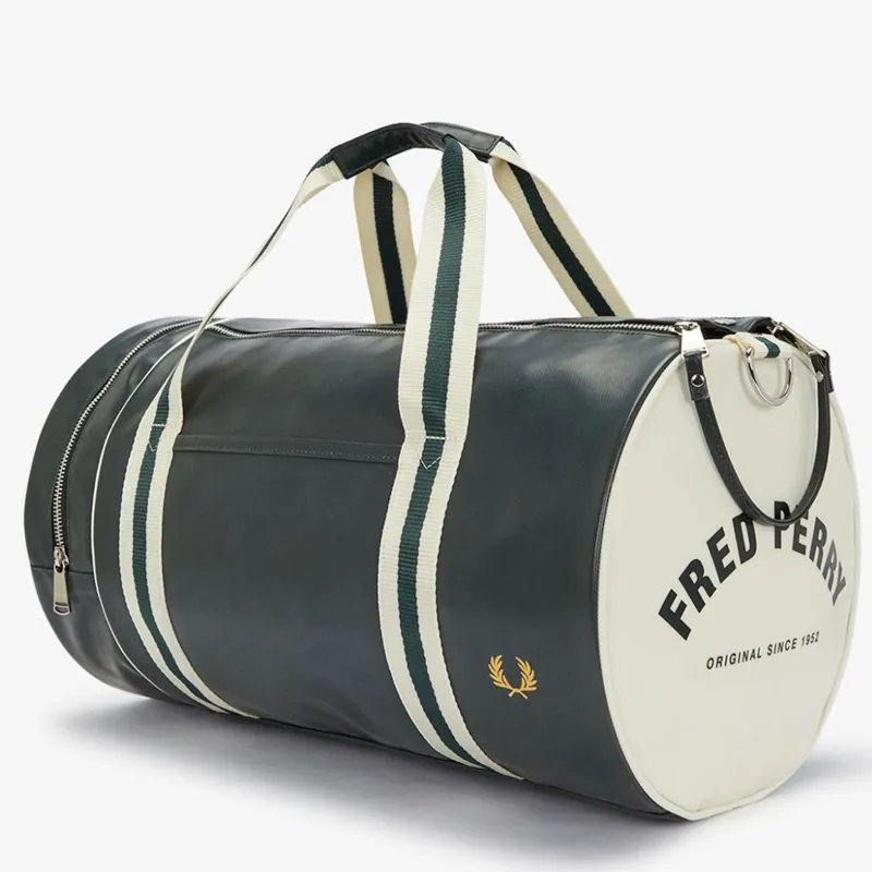 Fred Perry L7255-T11 Classic Barrel Bag Night Green Ecru-3