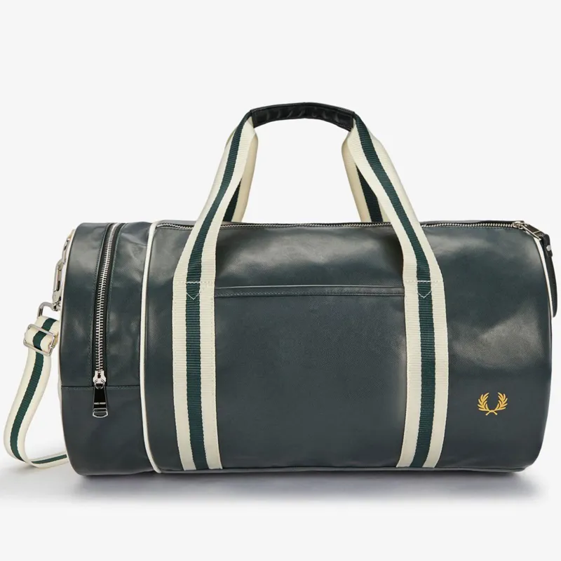 Fred Perry L7255-T11 Classic Barrel Bag Night Green Ecru-1