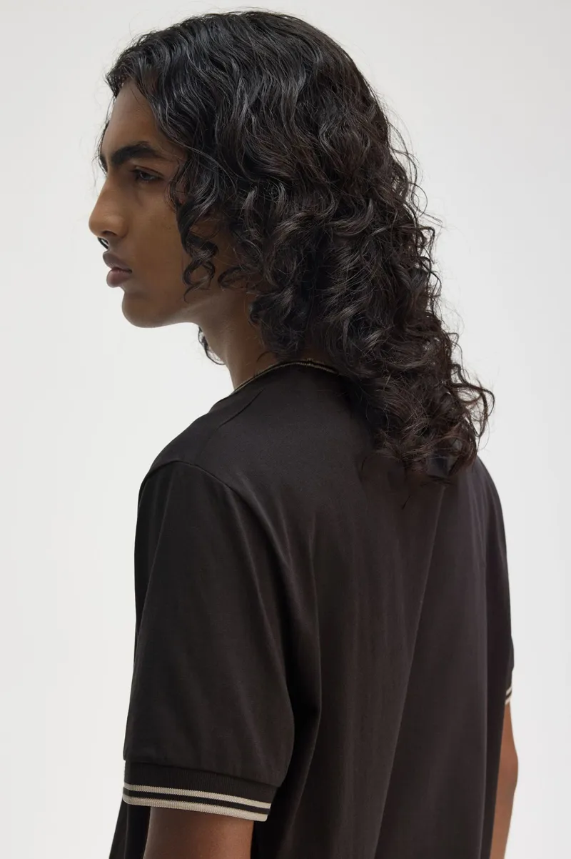 Fred Perry Twin Tipped T-shirt Anchor Grey / Oatmeal-7