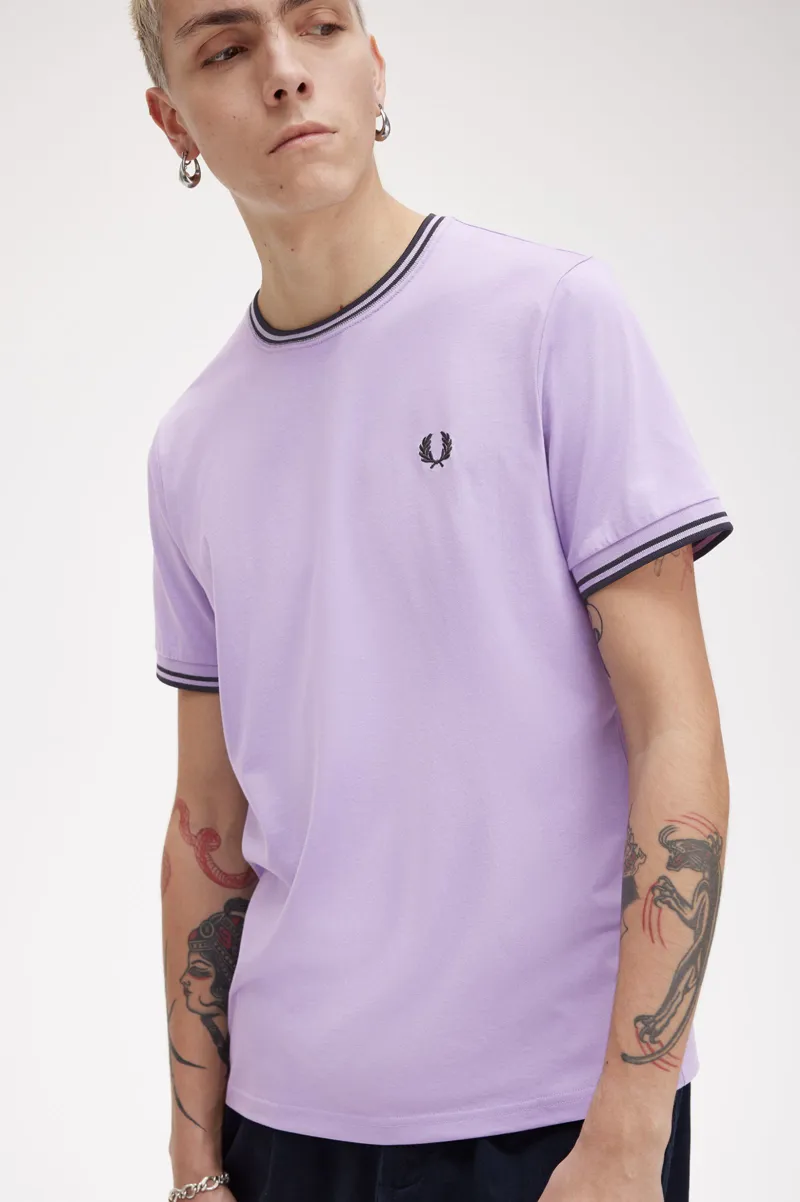 Fred Perry Twin Tipped T-shirt Ultra Violet MEDIUM ONLY LAST ONE-2
