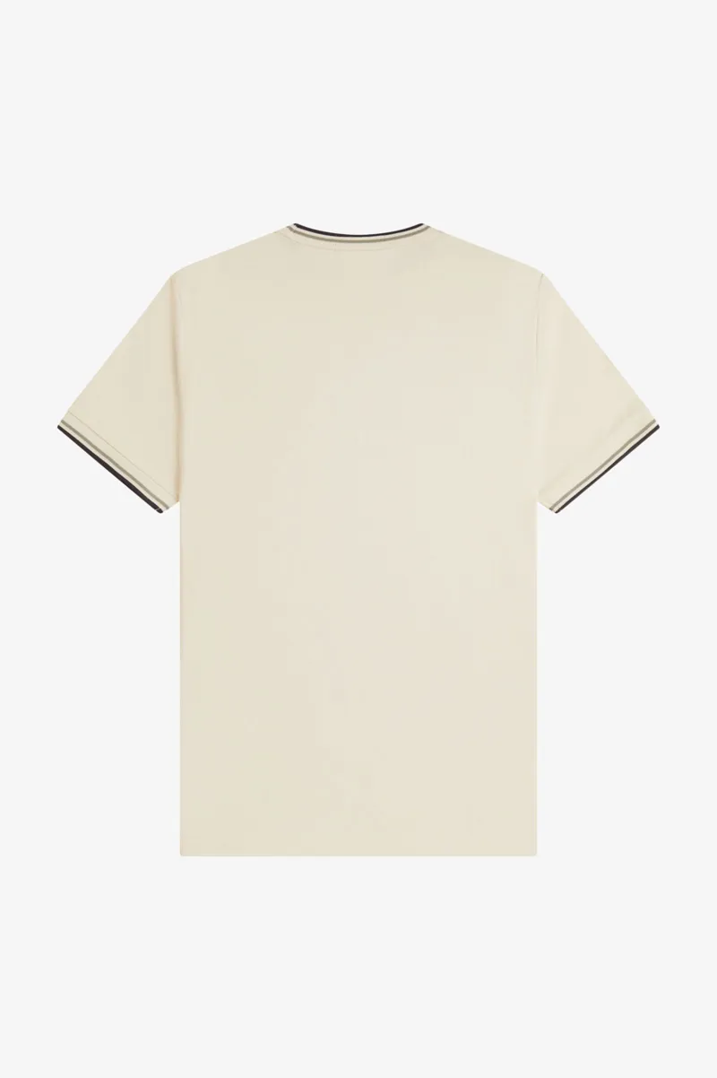 Fred Perry Twin Tipped T-shirt Ecru / Seagrass / Airforce-6