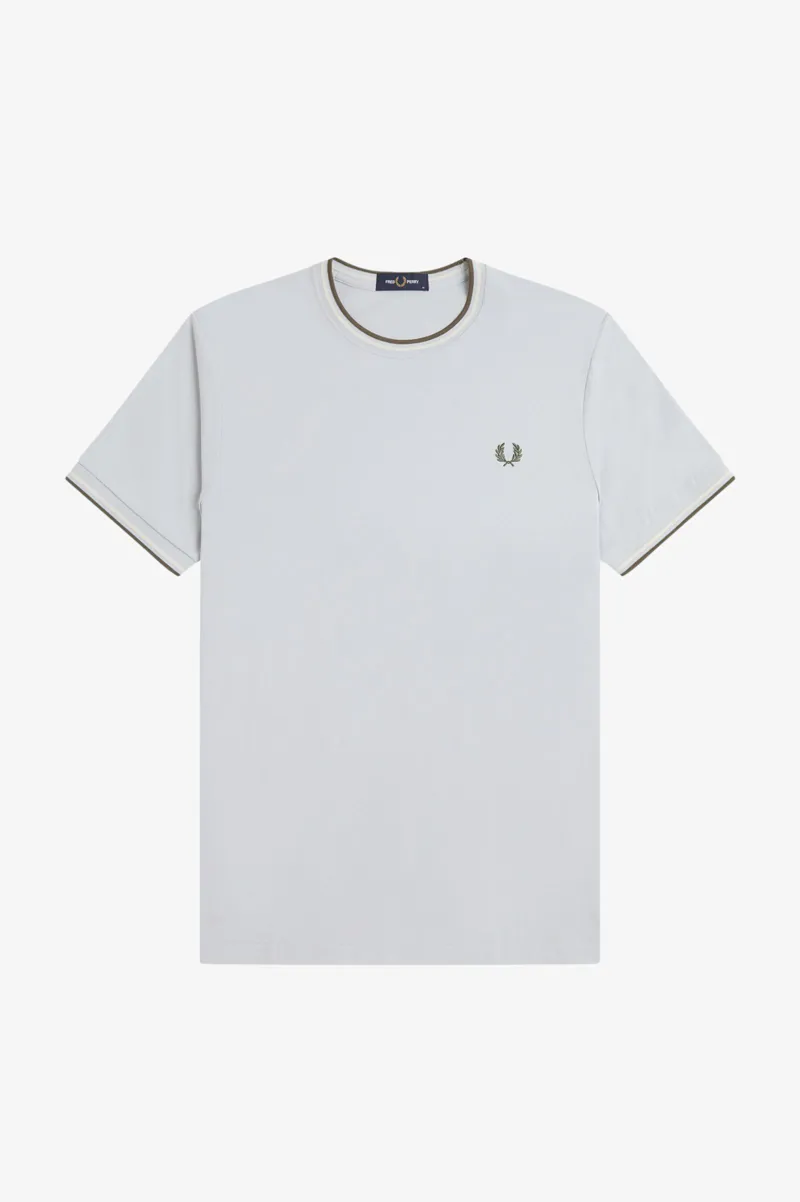 Fred Perry Twin Tipped T-shirt Dsky Blue / Ecru / Blue-6