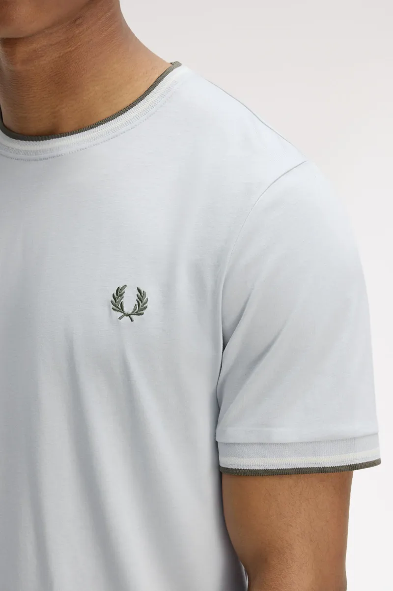 Fred Perry Twin Tipped T-shirt Dsky Blue / Ecru / Blue-2