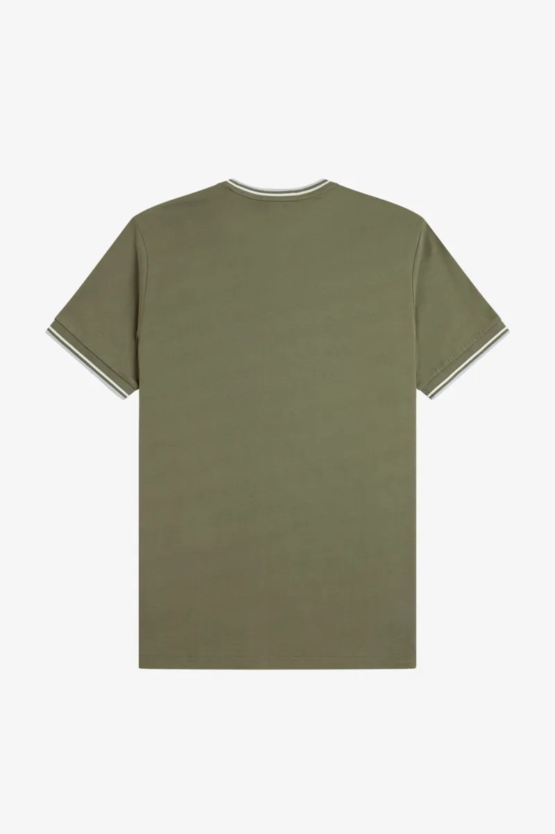 Fred Perry Twin Tipped T-shirt LW Green / Ecru / Blue-6