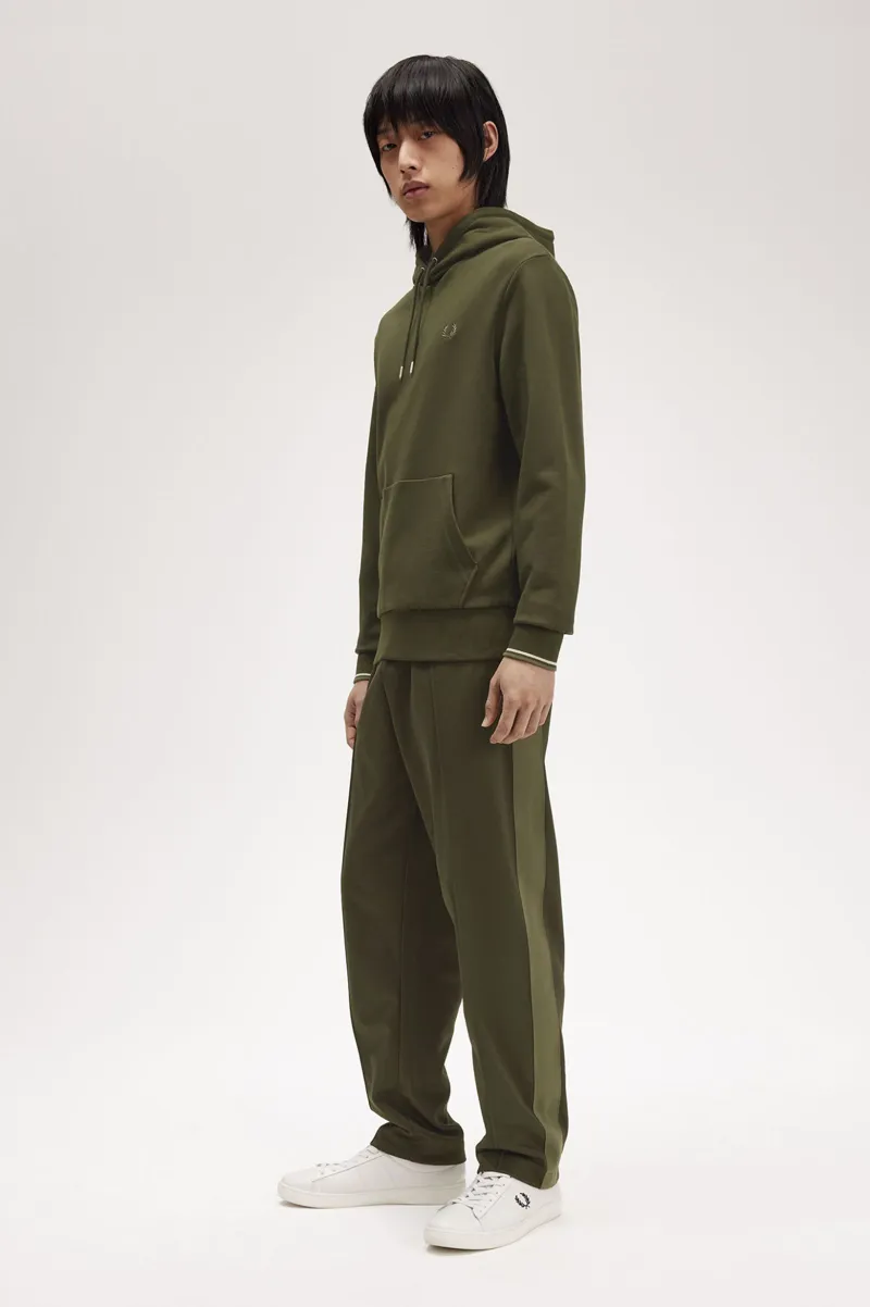 Fred Perry Overhead Tipped Hoodie Hunting Green XXL ONLY-2