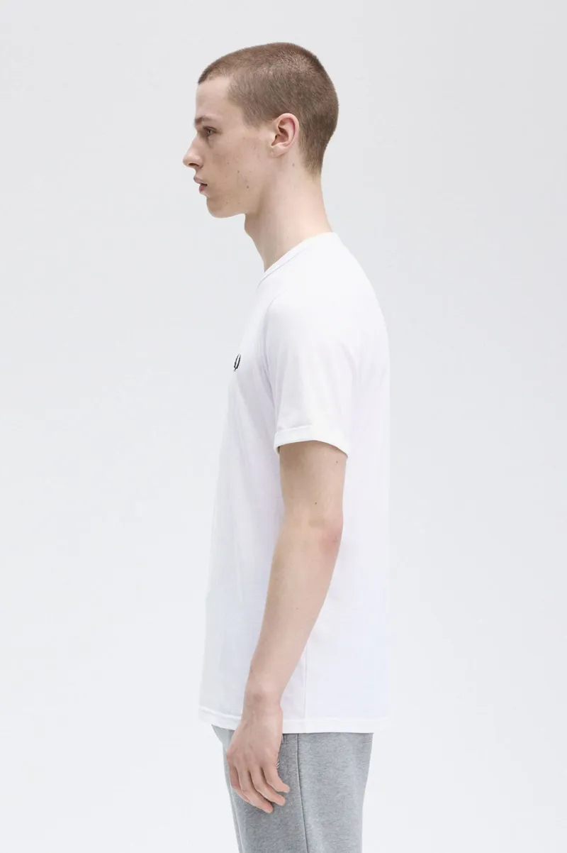 Fred Perry M3519-100 Ringer T-shirt White -2