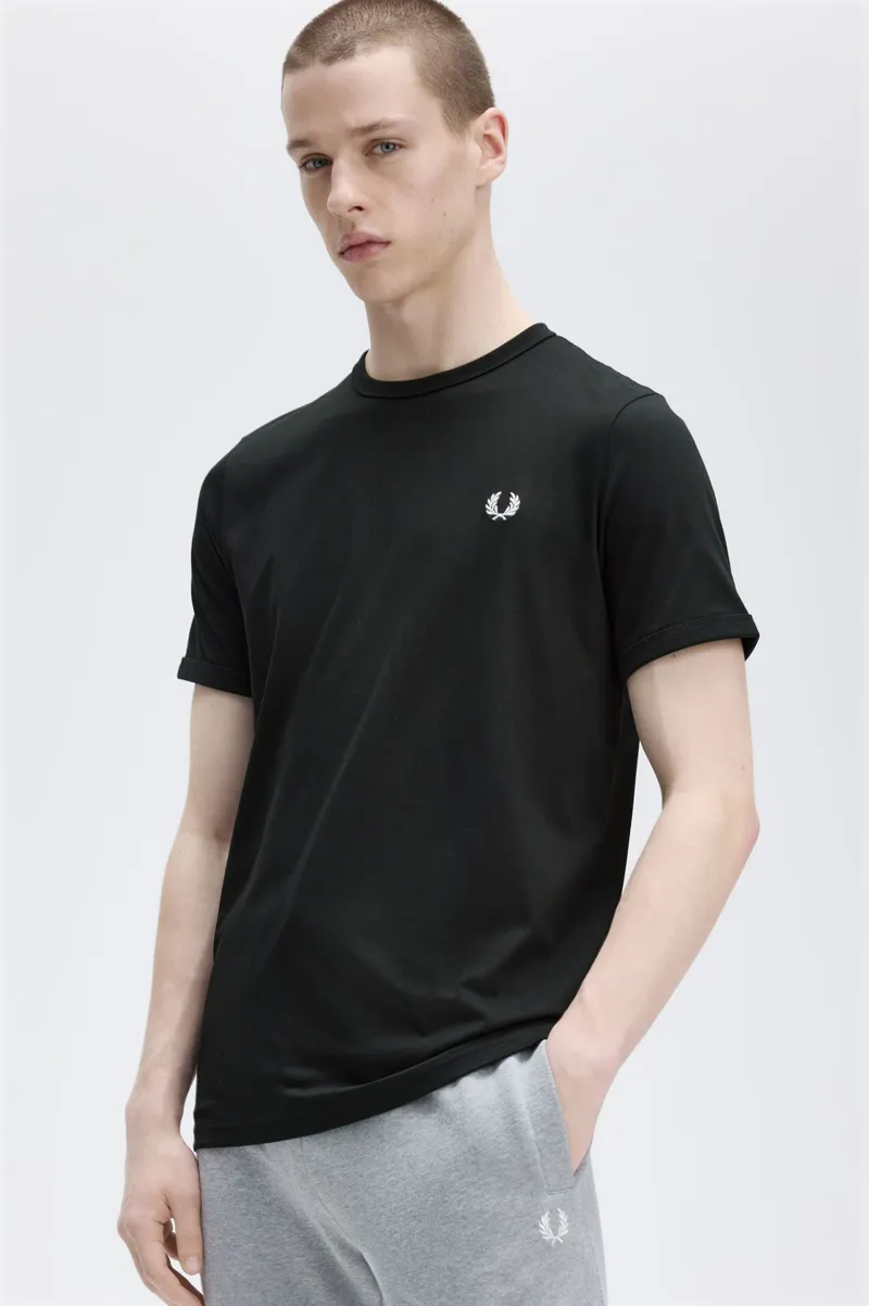 Fred Perry M3519-102 Ringer T-shirt Black-3