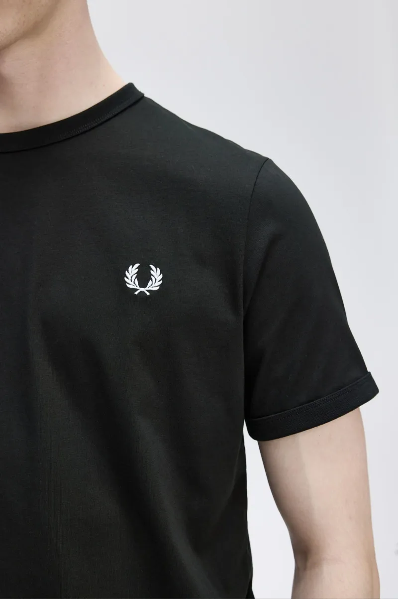 Fred Perry M3519-102 Ringer T-shirt Black-4