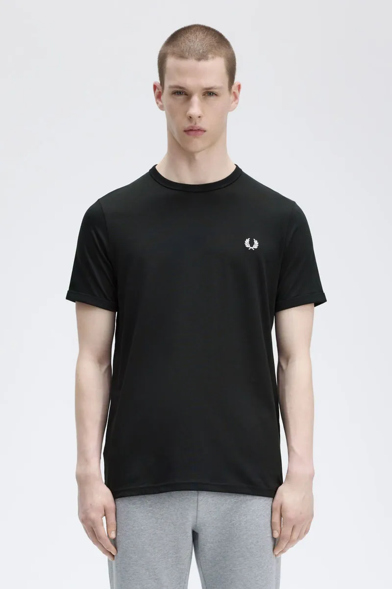 Fred Perry M3519-102 Ringer T-shirt Black-1