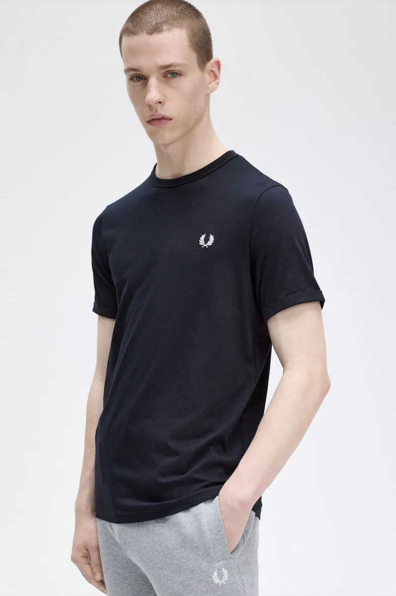 Fred Perry M3519-608 Ringer T-shirt Navy-4