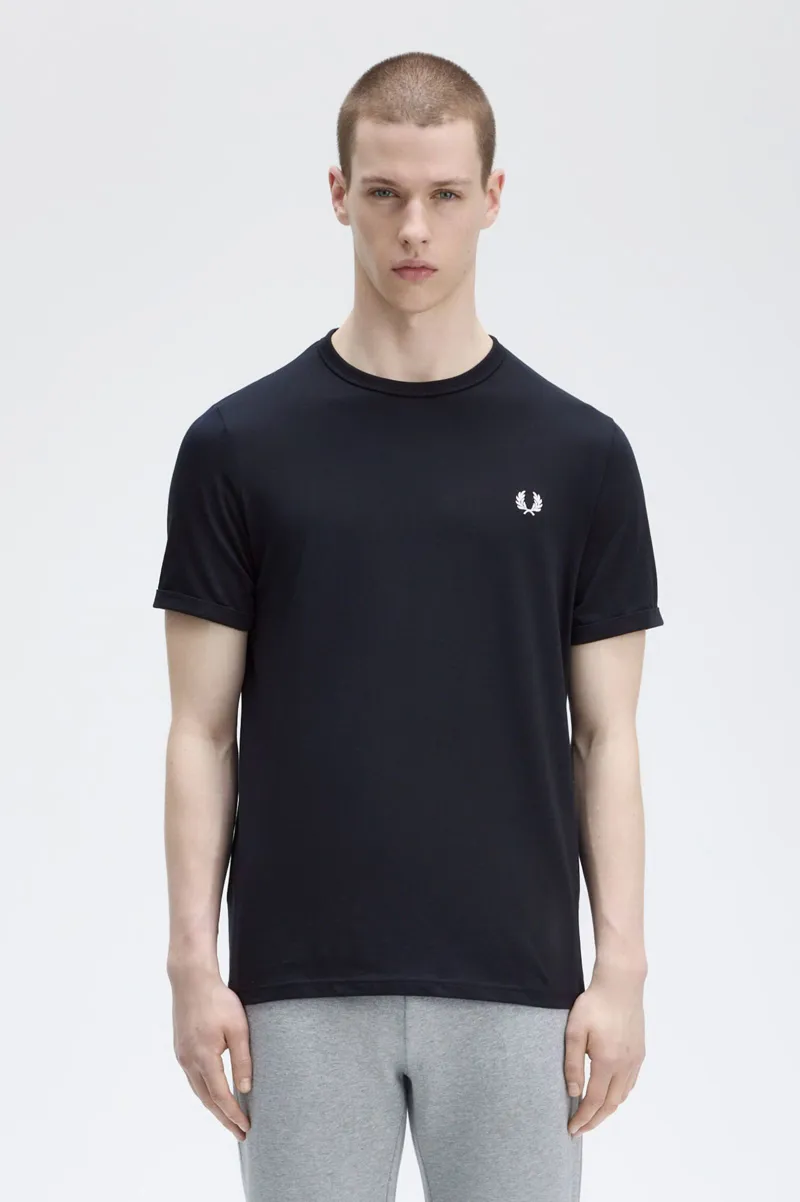 Fred Perry M3519-608 Ringer T-shirt Navy-1
