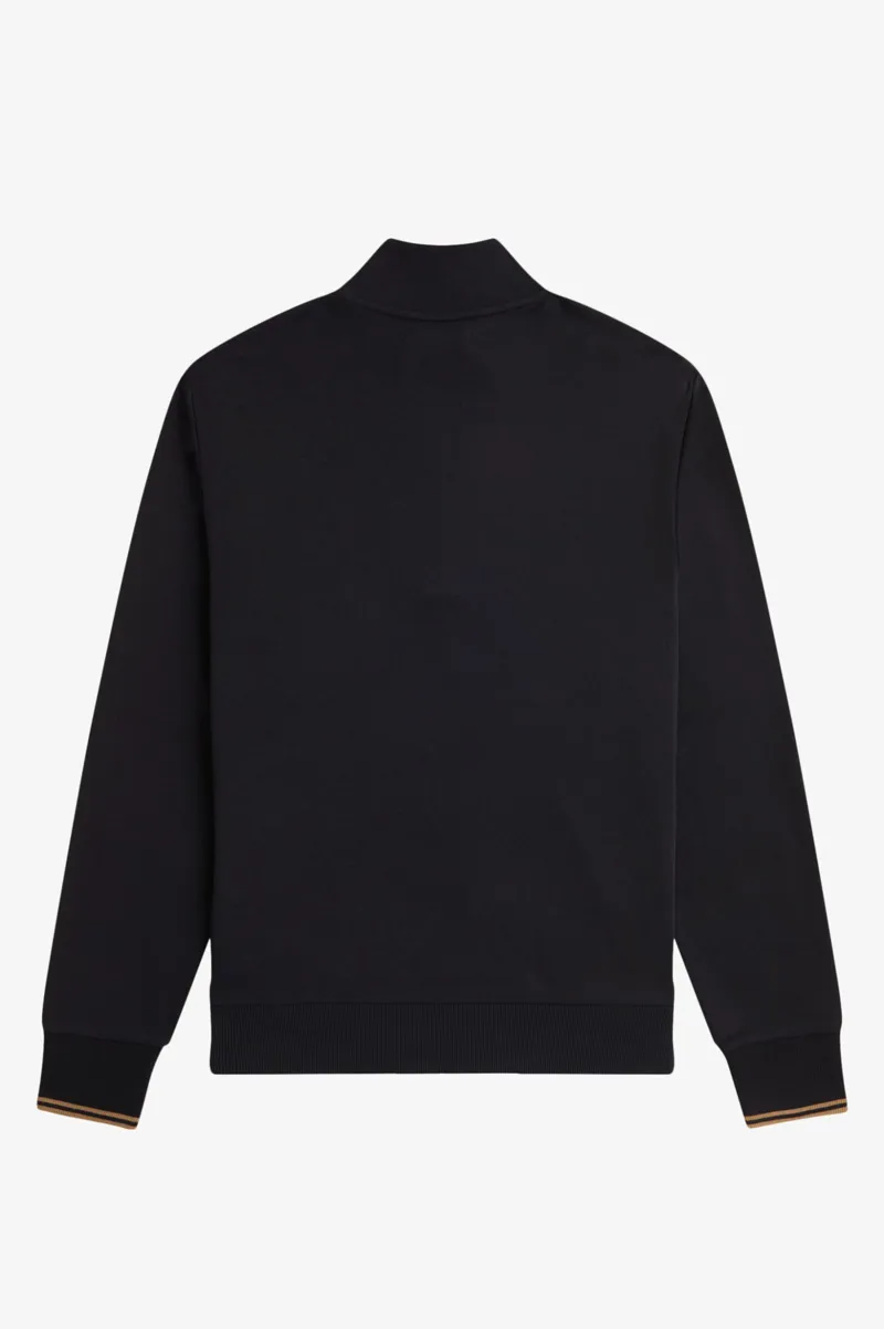 Fred Perry Half Zip Sweatshirt Black / Shaded Stone-8