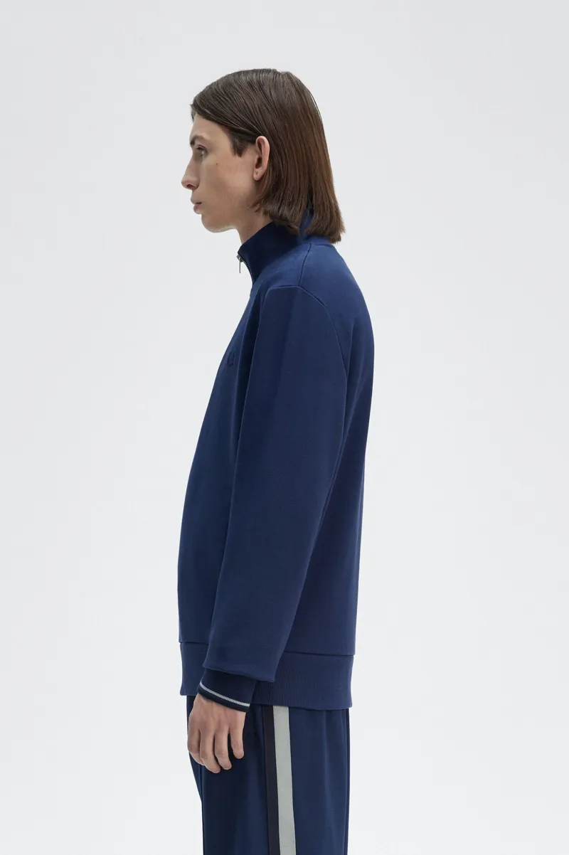Fred Perry Half Zip Sweatshirt Tennis Blue-3