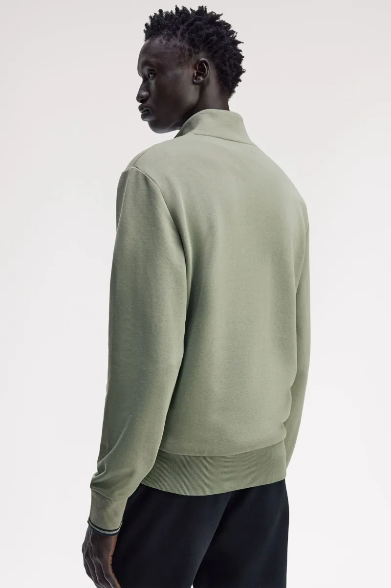 Fred Perry Half Zip Sweatshirt Bayleaf-9