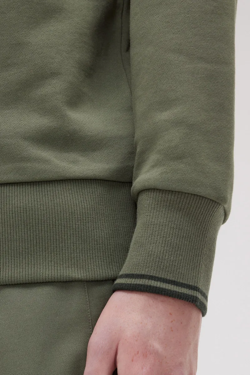 Fred Perry Half Zip Sweatshirt Laurel Wreath Green XXL ONLY-6