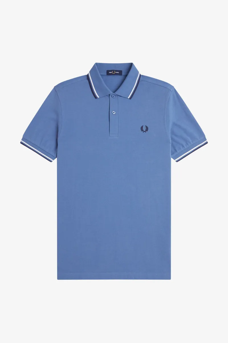 Fred Perry M3600-89A Polo T-shirt Ace Blue / Snow White / Tennis Blue-8