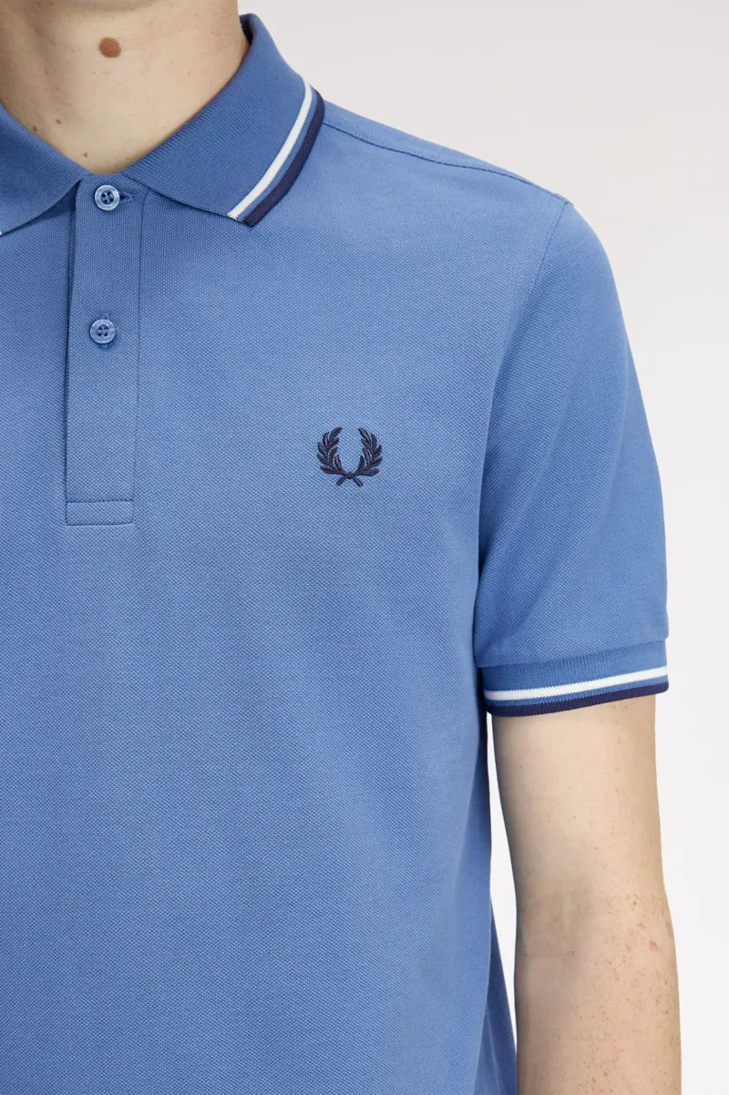 Fred Perry M3600-89A Polo T-shirt Ace Blue / Snow White / Tennis Blue-2