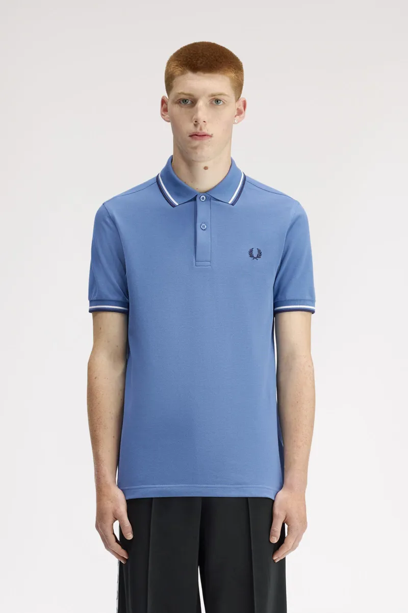 Fred Perry M3600-89A Polo T-shirt Ace Blue / Snow White / Tennis Blue-6