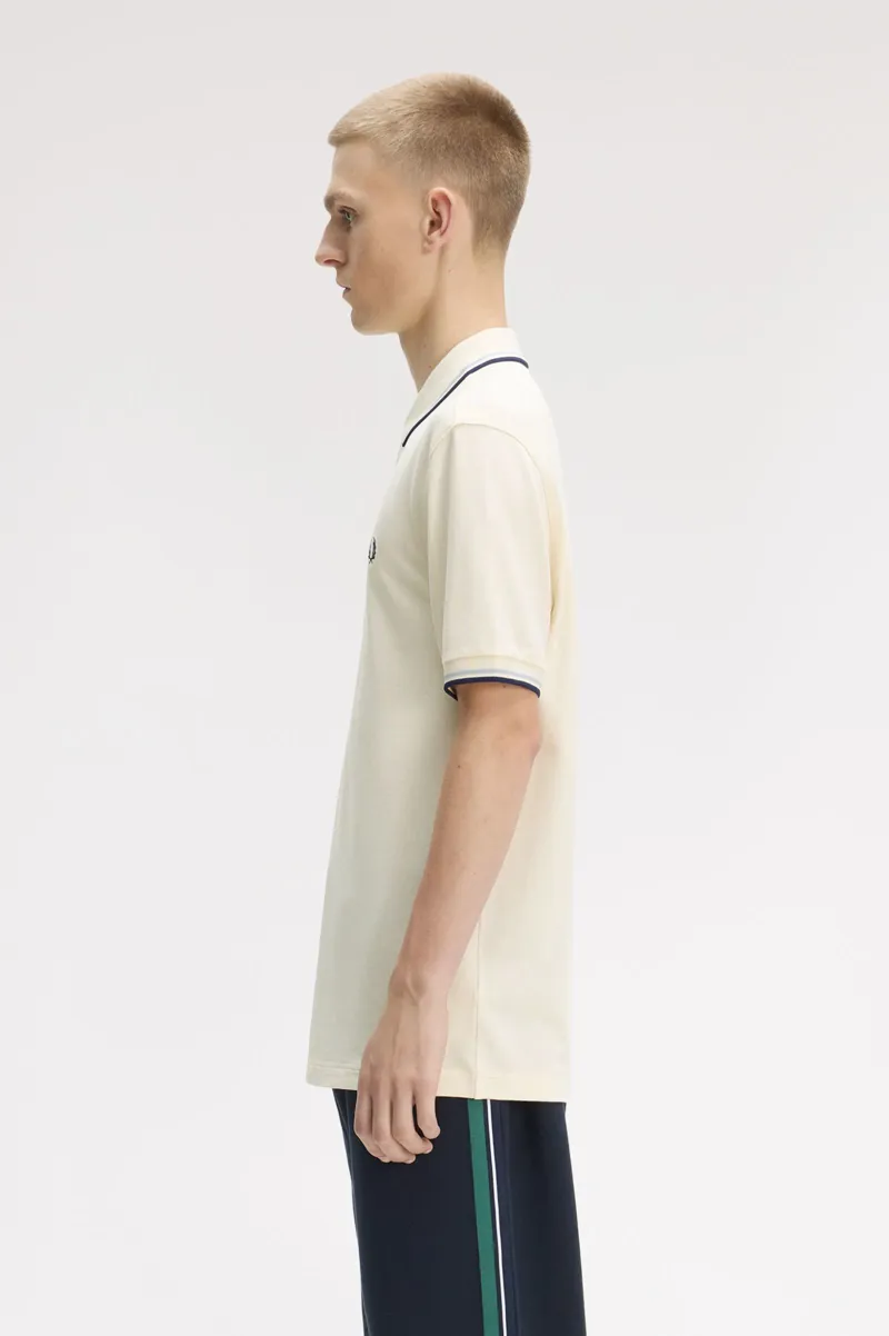 Fred Perry M3600-94B Polo T-shirt  Ecru / Blue / Navy-4
