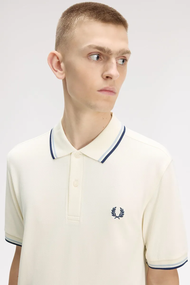 Fred Perry M3600-94B Polo T-shirt  Ecru / Blue / Navy-5