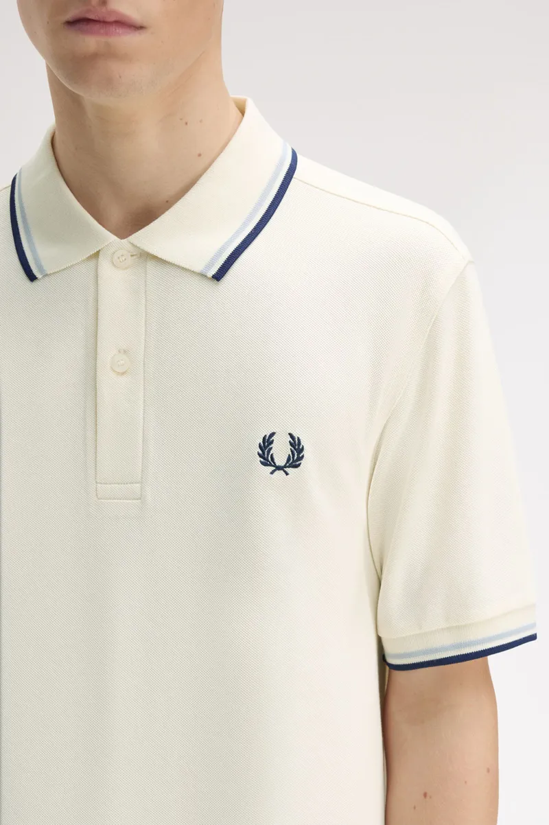 Fred Perry M3600-94B Polo T-shirt  Ecru / Blue / Navy-6