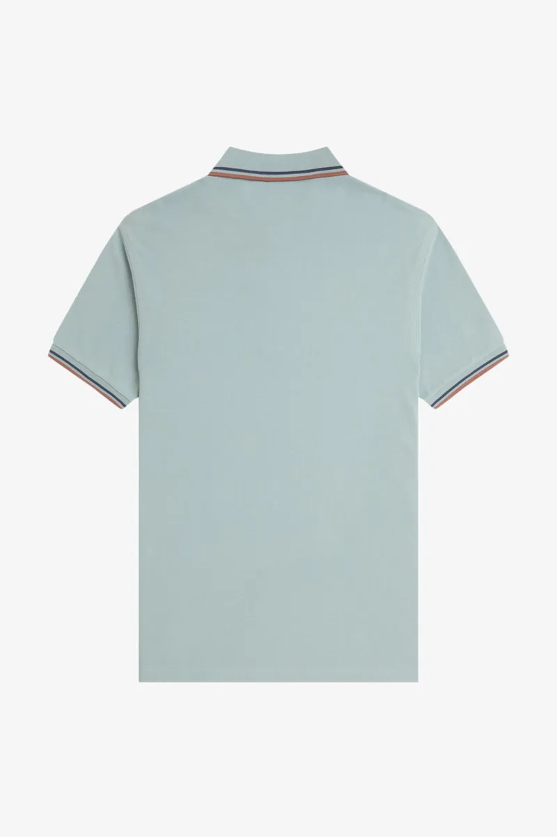 Fred Perry M3600 Y26  Polo T-shirt Silver Blue-2