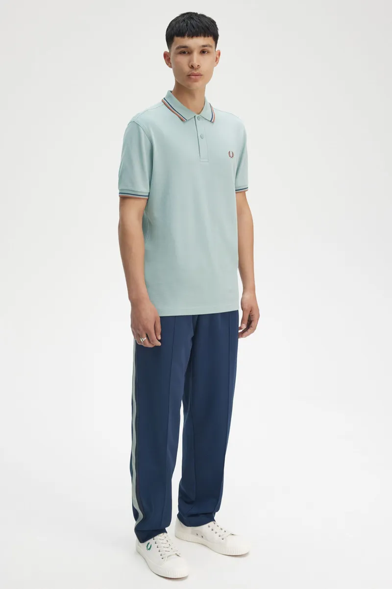 Fred Perry M3600 Y26  Polo T-shirt Silver Blue-6