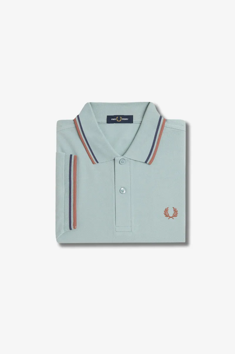 Fred Perry M3600 Y26  Polo T-shirt Silver Blue-9