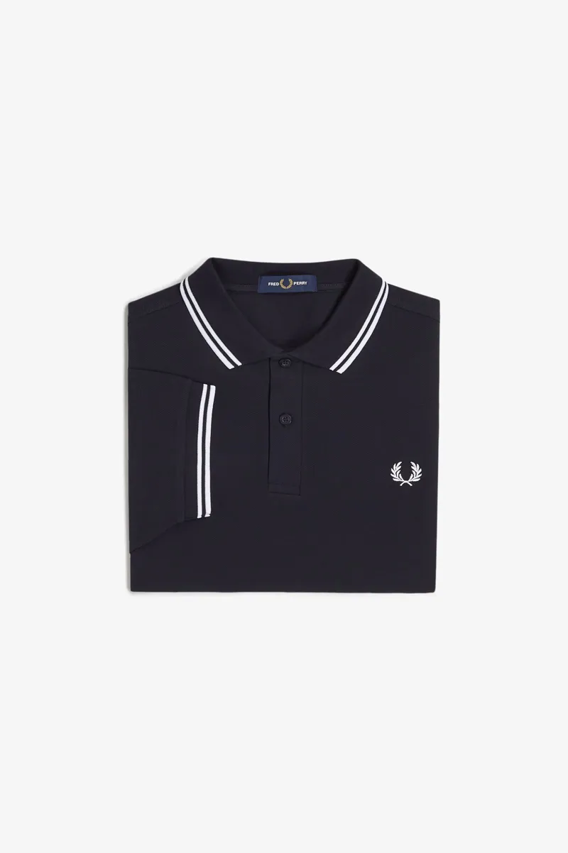 Fred Perry M3600-238 Polo T-shirt Navy / White / White-8
