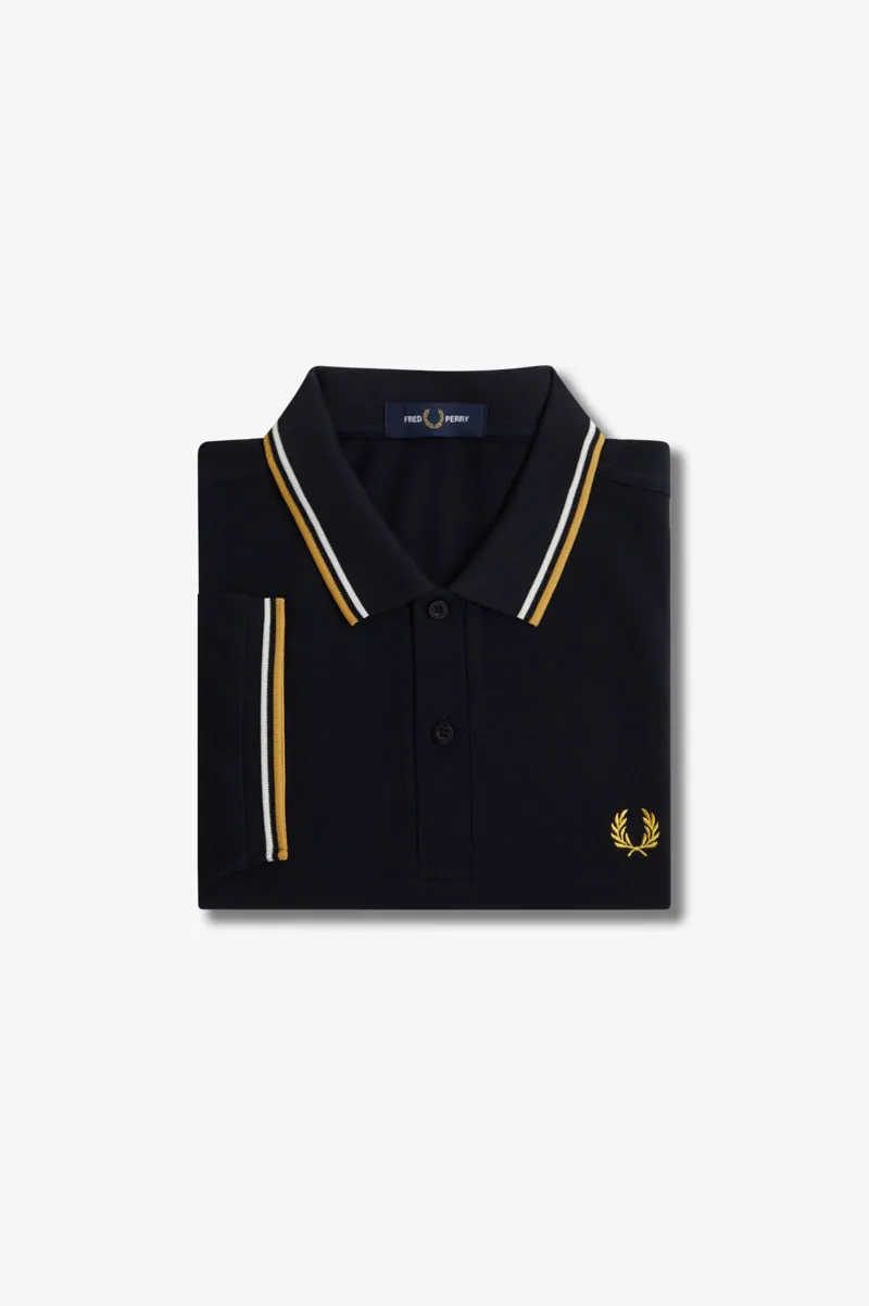 Fred Perry M3600-W53 Polo T-shirt Navy / Ecru / Honeycomb-7