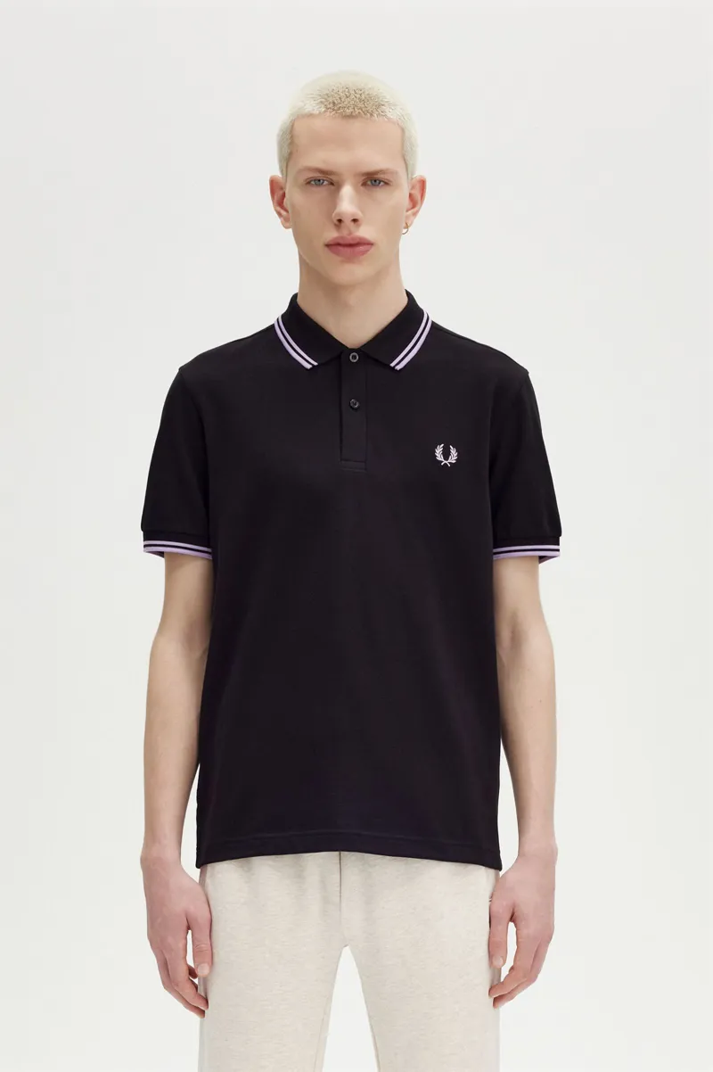 Fred Perry M3600-W59 Polo T-shirt Black / Ultraviolet-2