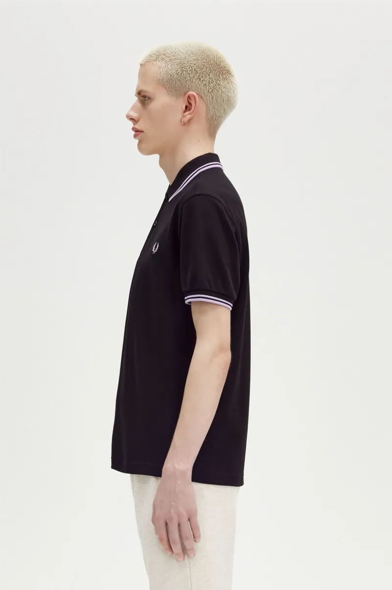 Fred Perry M3600-W59 Polo T-shirt Black / Ultraviolet-3
