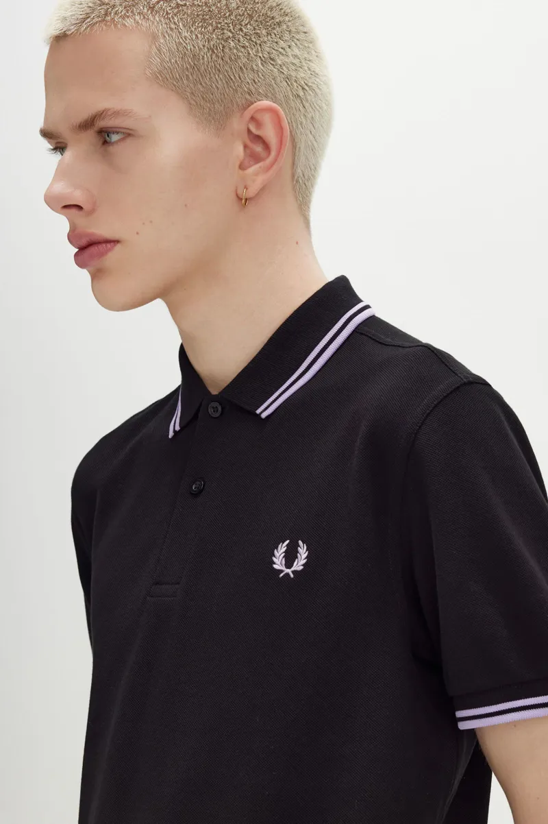 Fred Perry M3600-W59 Polo T-shirt Black / Ultraviolet-5