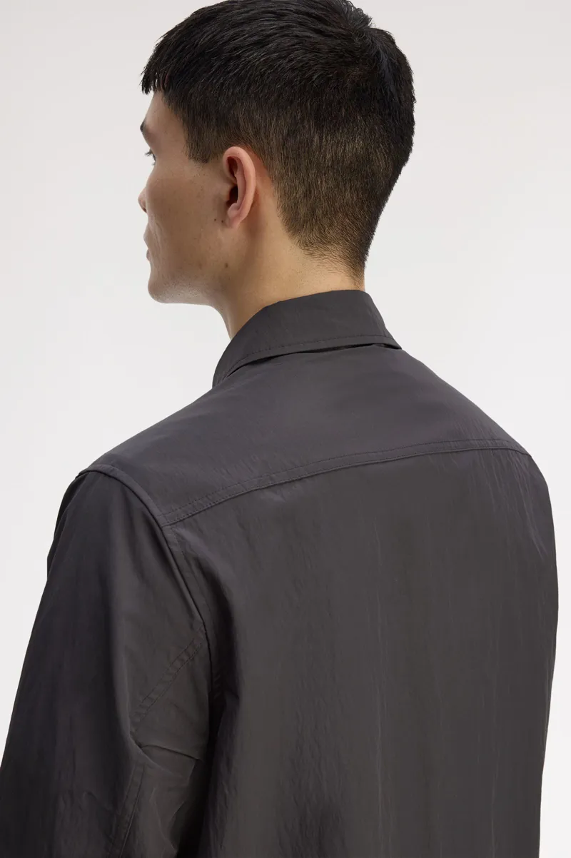 Fred Perry Lightweight Zip-Through Overshirt Anchor Grey-6