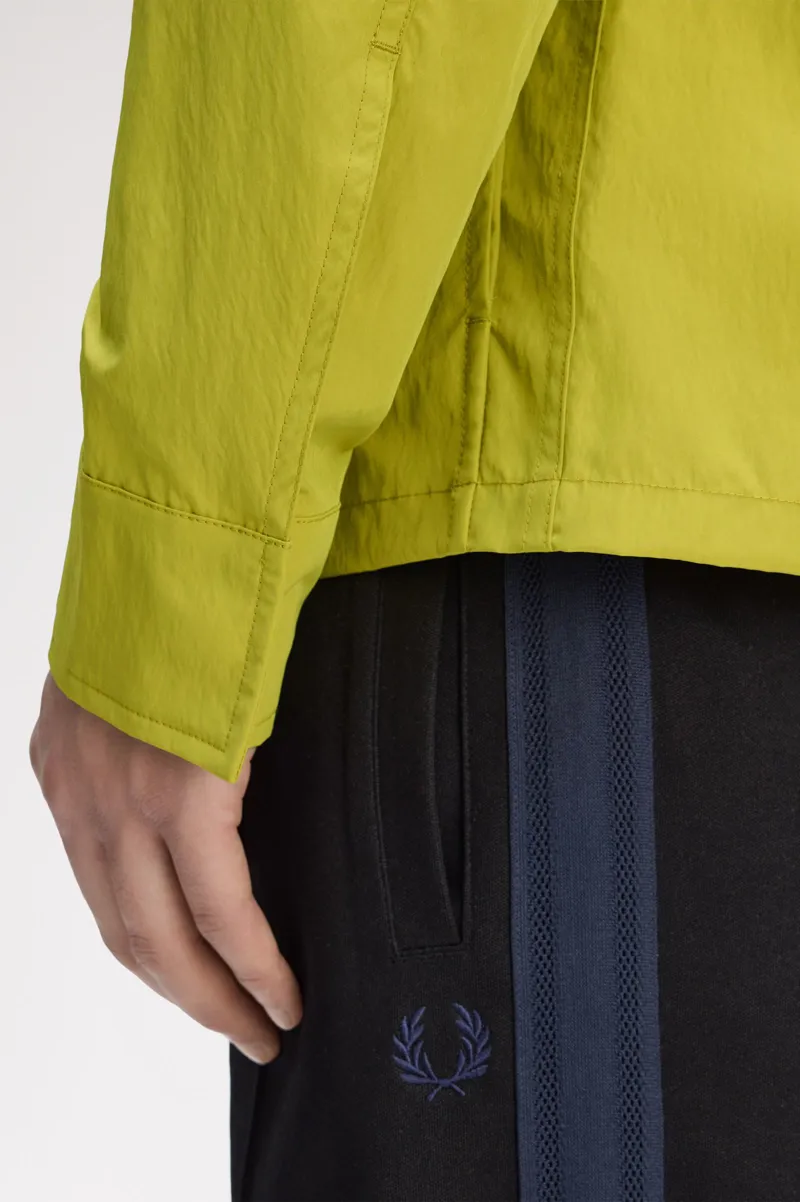 Fred Perry Lightweight Zip-Through Overshirt Tennis Ball Yellow-8