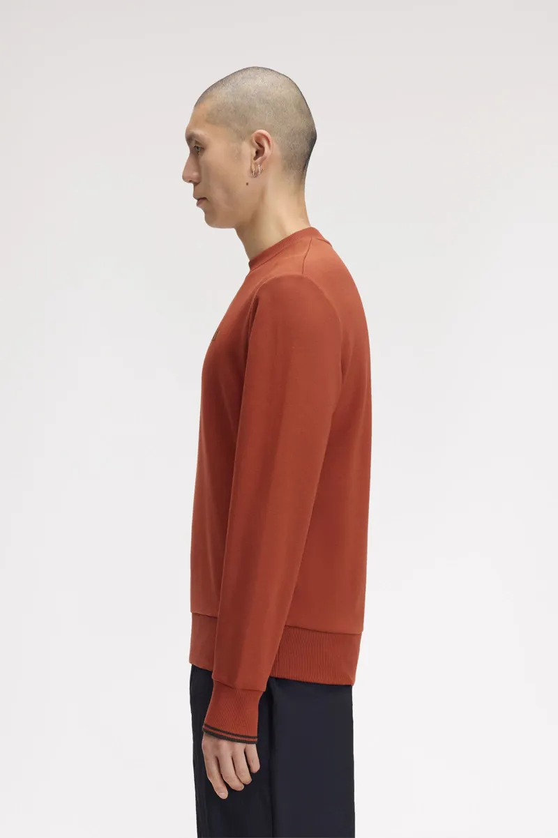 Fred Perry Crew Neck Sweatshirt Brandy-2