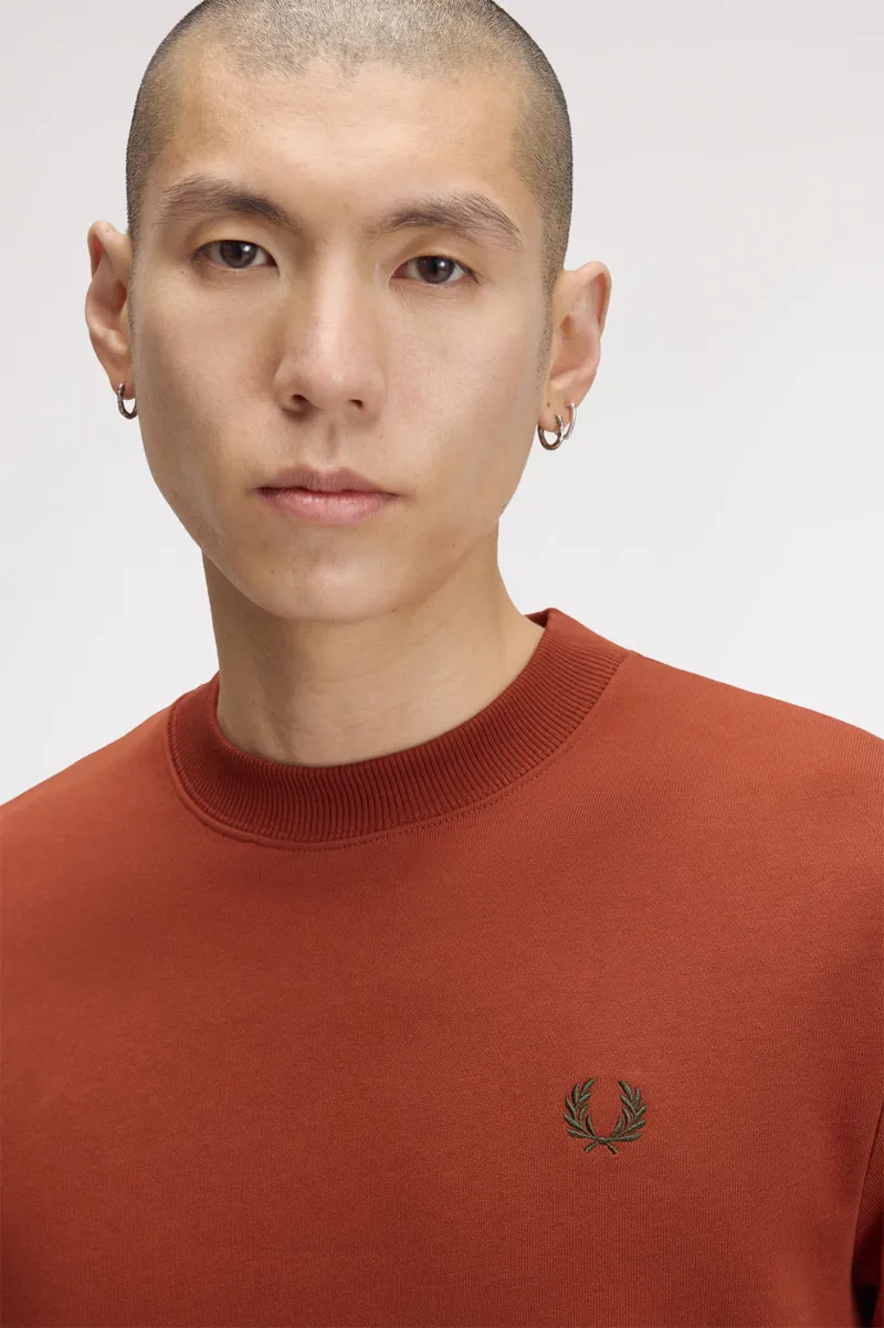 Fred Perry Crew Neck Sweatshirt Brandy-4