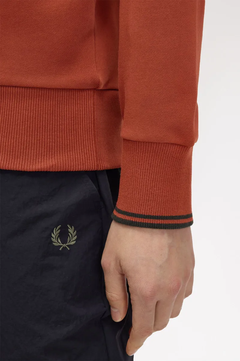 Fred Perry Crew Neck Sweatshirt Brandy-5