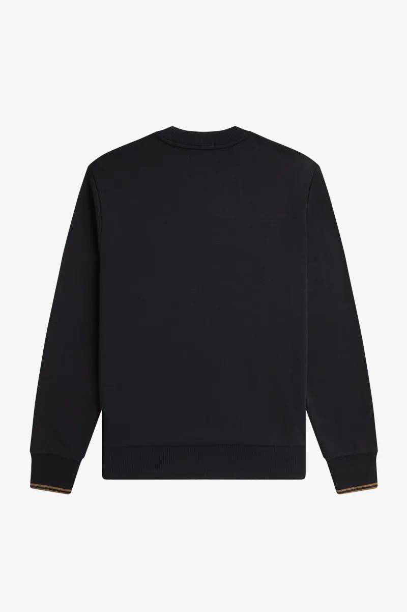 Fred Perry M7535-S77 Mens Crew Neck Sweatshirt Black Shaded Stone-7
