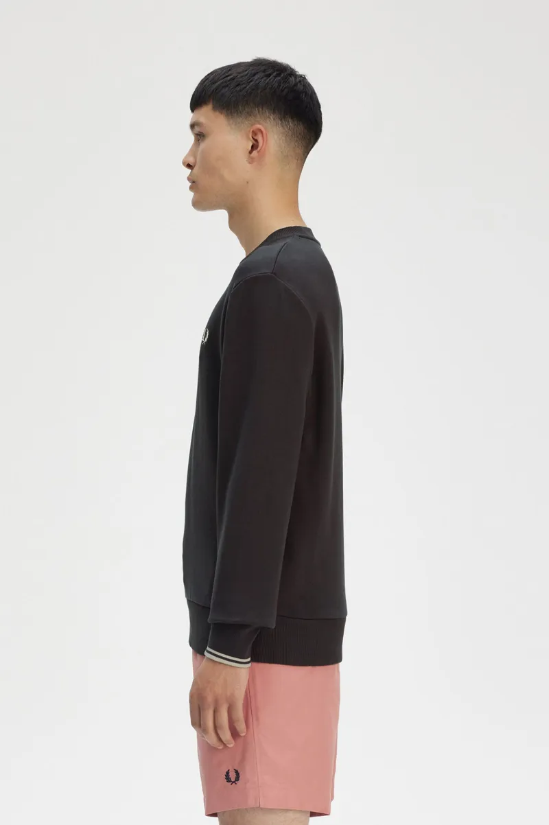 Fred Perry Crew Neck Sweatshirt Anchor Grey-1