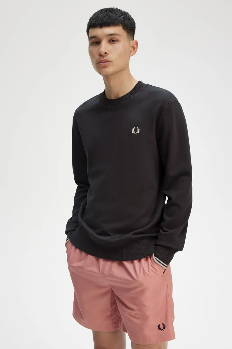 Fred Perry Crew Neck Sweatshirt Anchor Grey-4