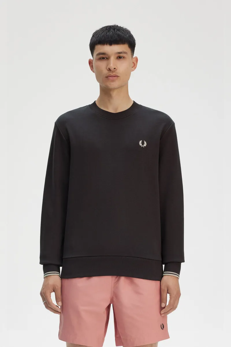 Fred Perry Crew Neck Sweatshirt Anchor Grey-2