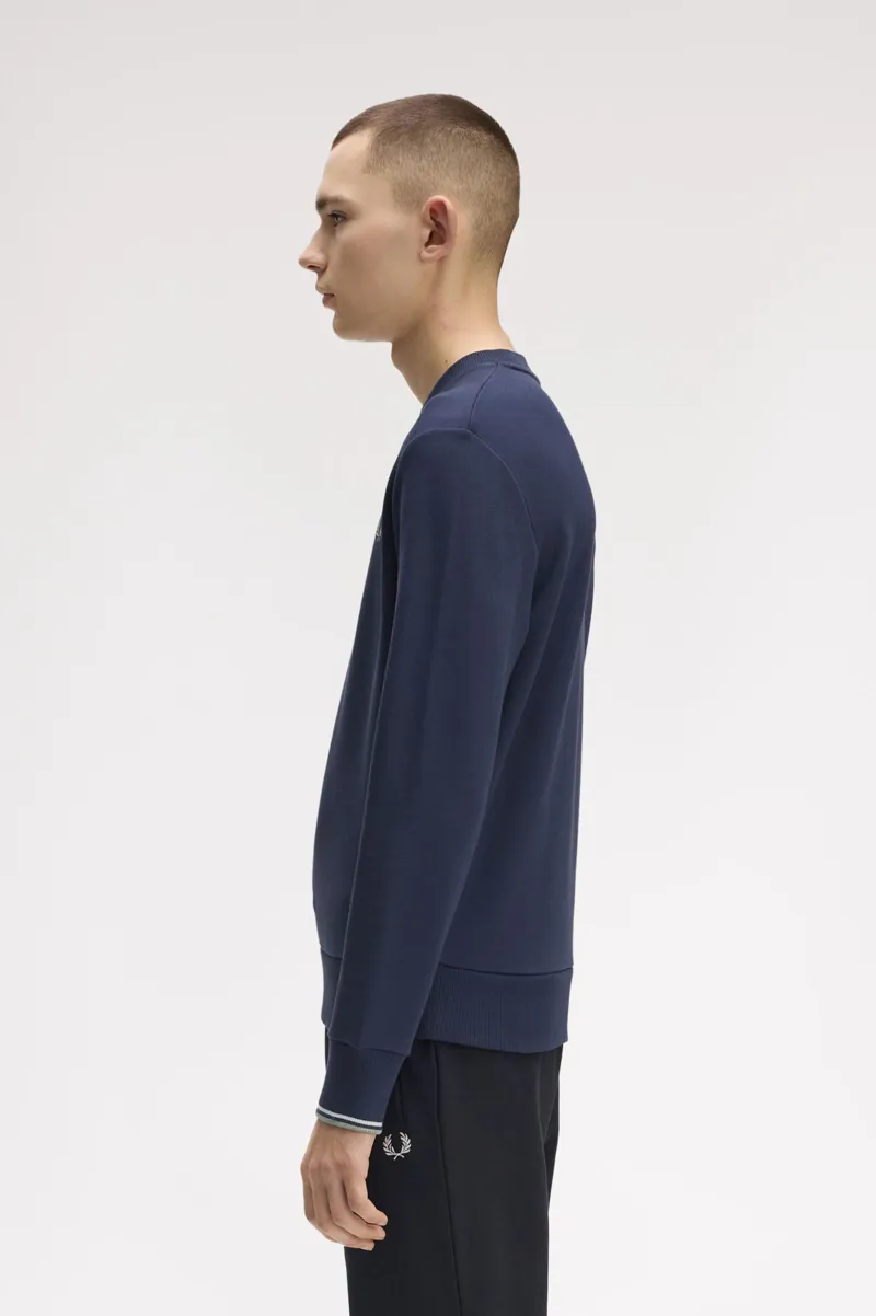 Fred Perry Crew Neck Sweatshirt Dark Airforce-7