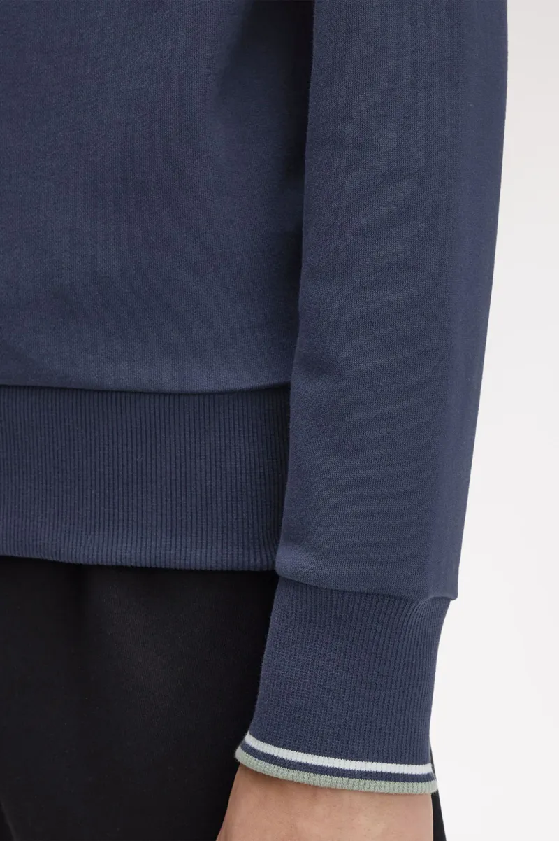 Fred Perry Crew Neck Sweatshirt Dark Airforce-5