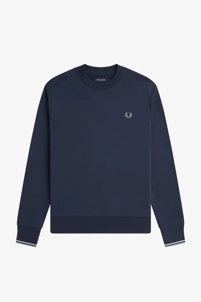 Fred Perry Crew Neck Sweatshirt Dark Airforce-3