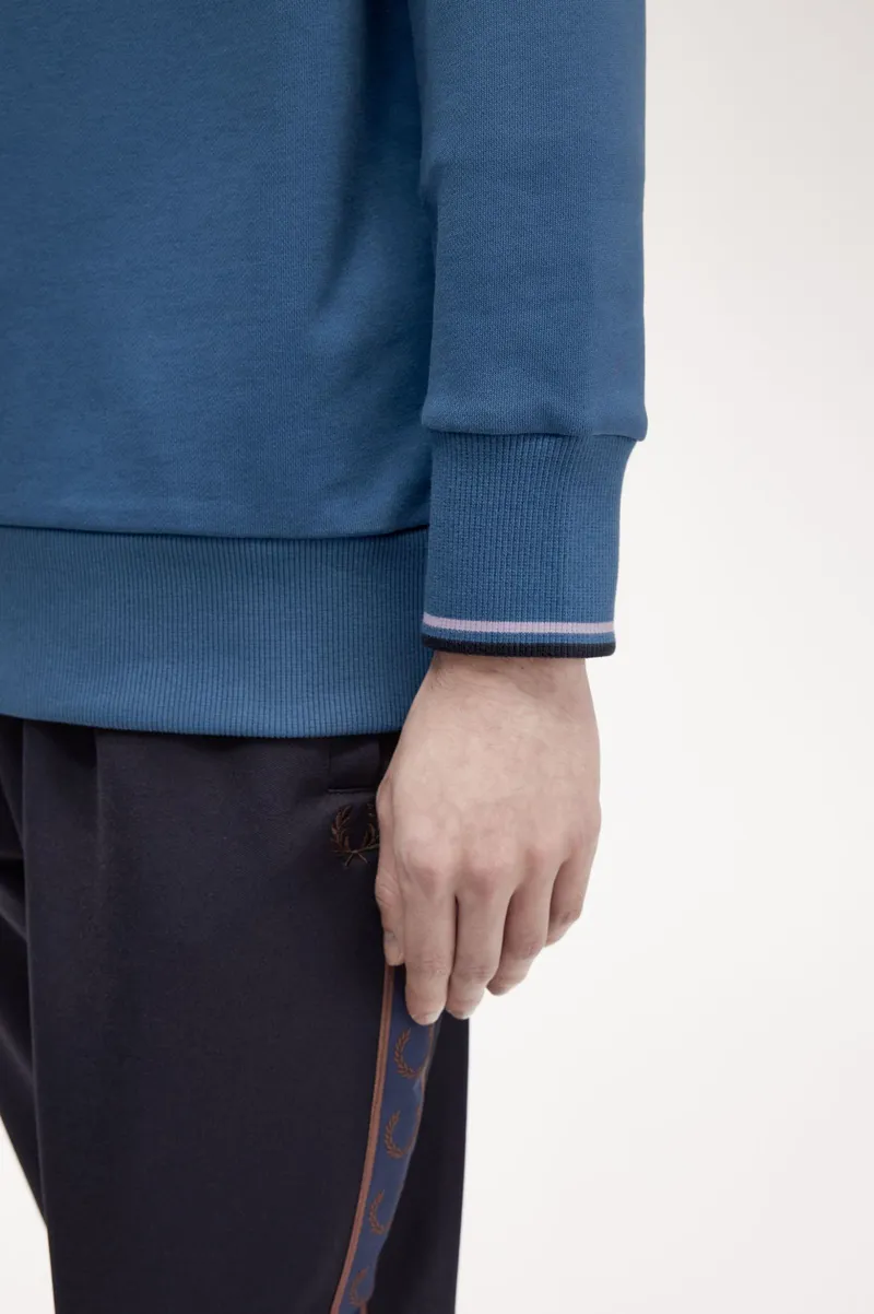 Fred Perry Crew Neck Sweatshirt Midnight Blue-5