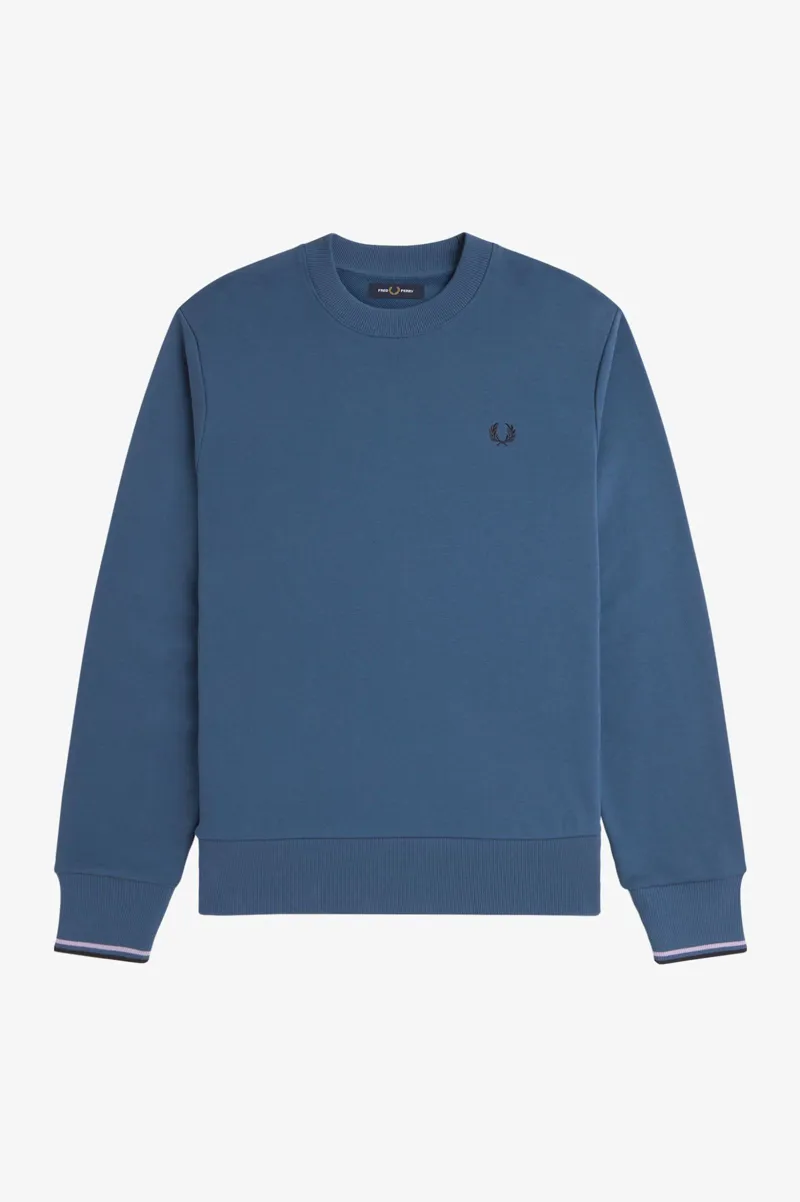 Fred Perry Crew Neck Sweatshirt Midnight Blue-7