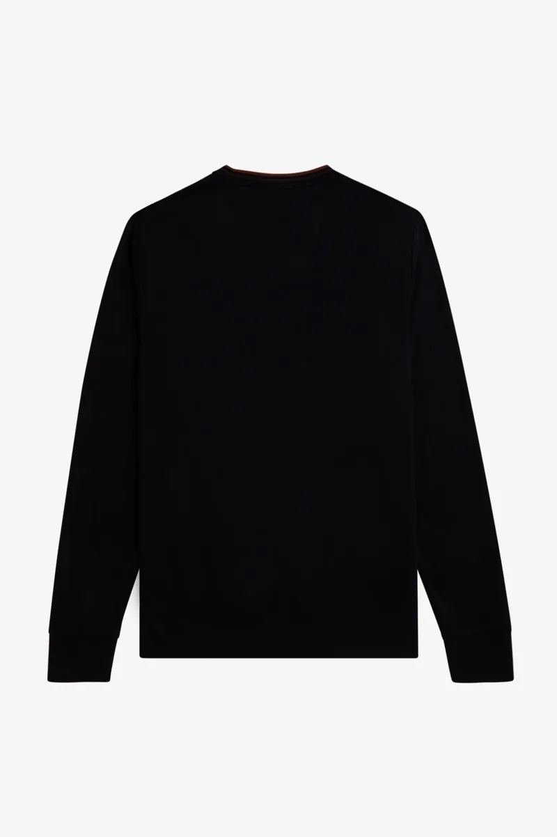 Fred Perry Twin Tipped Long Sleeve T-shirt Black/Brown MEDIUM and XXL -8