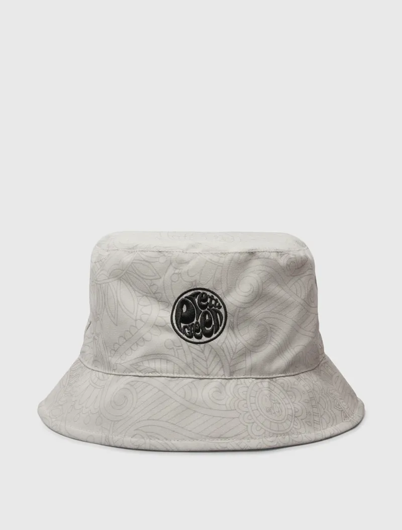 Pretty Green Resonance Water Reactive Bucket Hat Gery-1